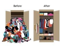 BeforeUntidyAfterTidyWardrobe small